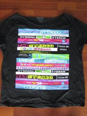 📻 Bluenotes Retro "Stereo" Graphic Tee - Thrashed Streetwear Aesthetic 📻